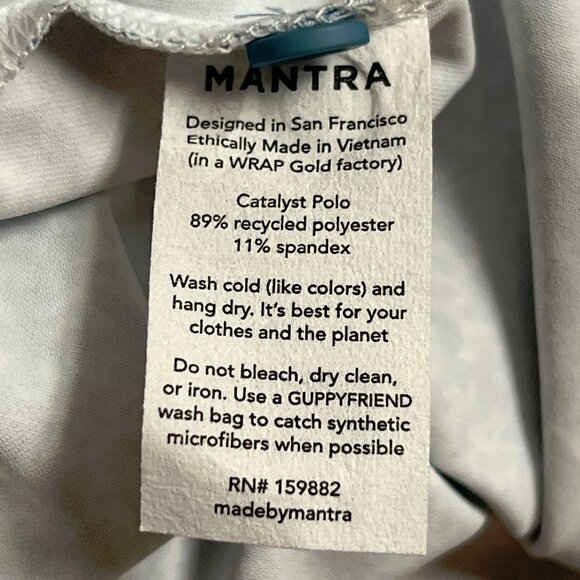 NWT Mantra Polo Shirt Mens Large Blue Catalyst Point Collar Performance Golf NEW - Picture 9 of 9